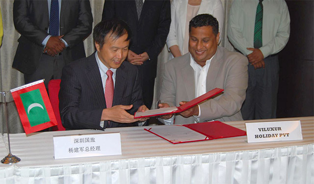 Signing of Chinese agents in Maldives
